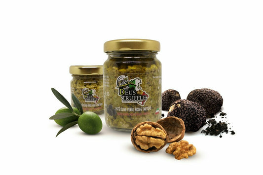 Paté of Green Olives, Walnuts and Black Truffle